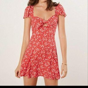 Reformation Red Floral Mini Dress